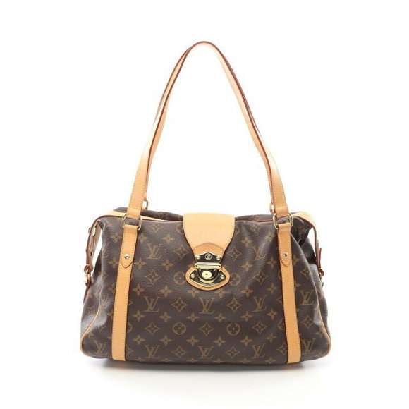 Louis Vuitton Stresa Shoulder Bag Leather Monogram Brown - Picture 1 of 7